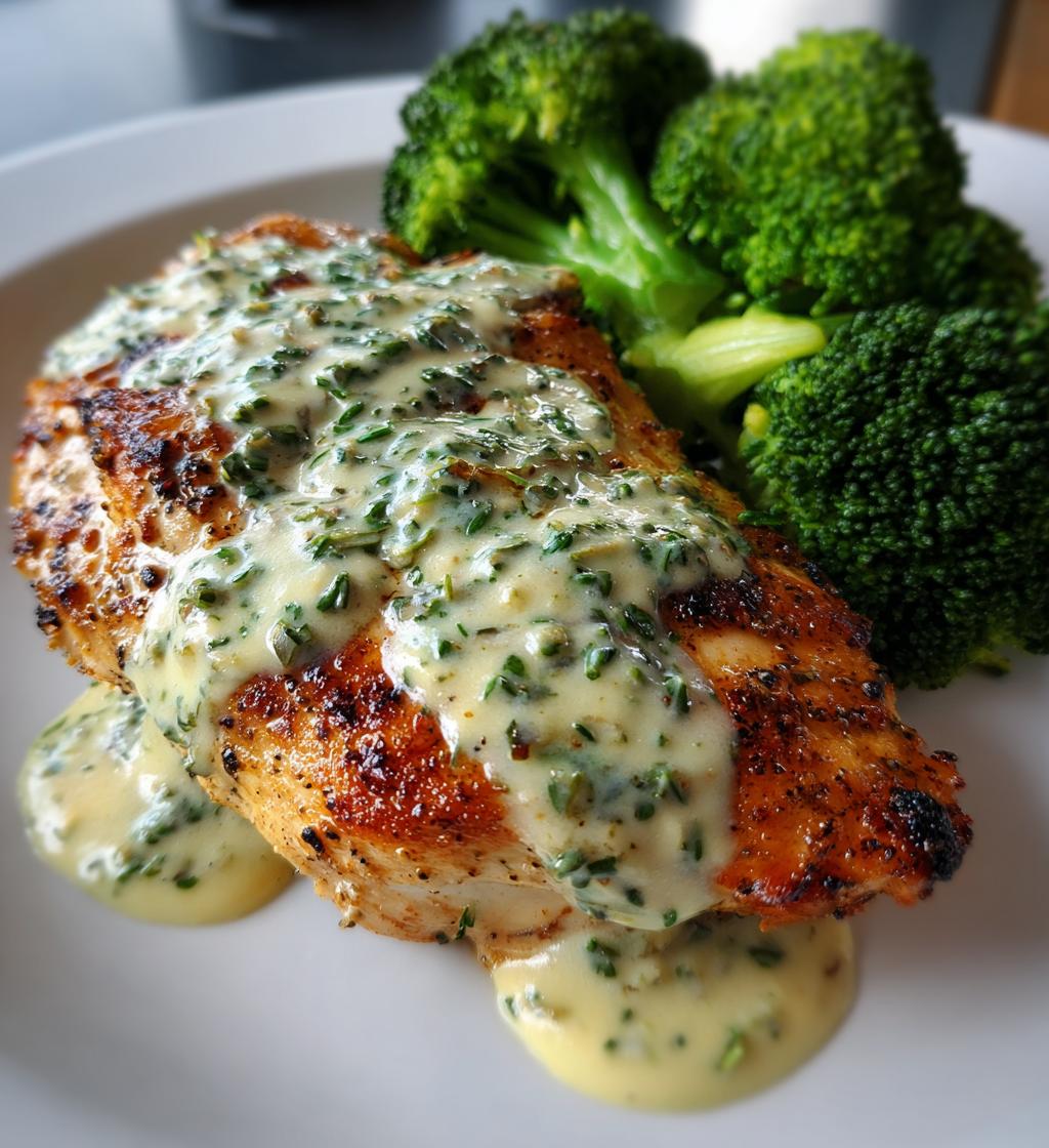 Grilled Chicken and Broccoli with Creamy Garlic Sauce - detail 1