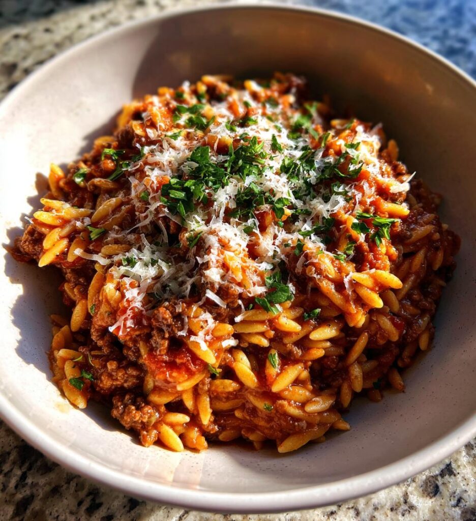 Ground Beef Orzo