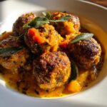 Ground Meatballs in Pumpkin Sage Sauce