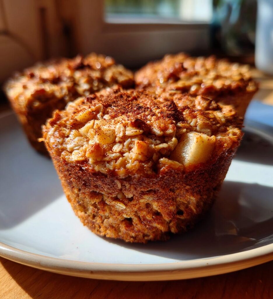 Healthy Baked Apple Cinnamon Oatmeal Cups