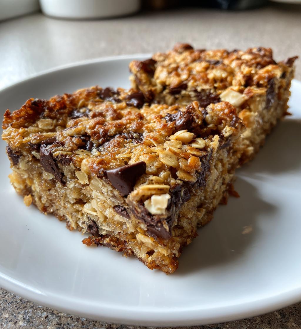 Healthy Chocolate Chip Oatmeal Bars - detail 1