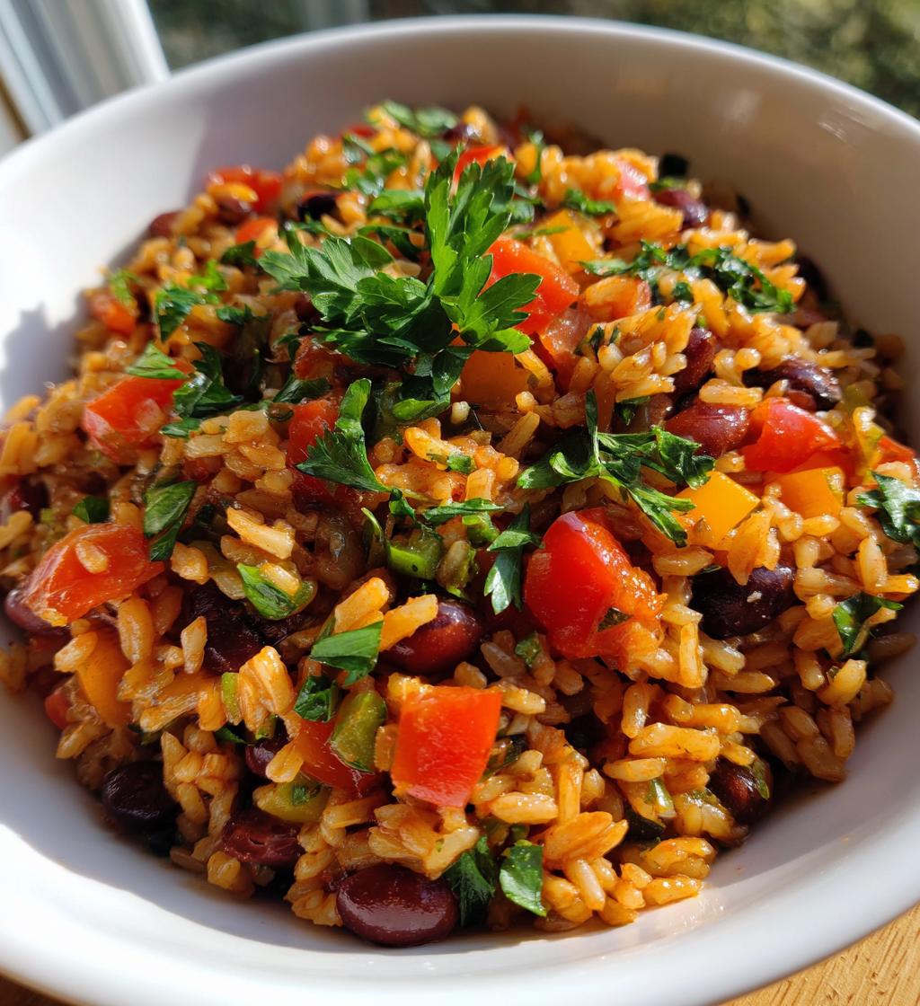 Healthy Mediterranean Rice and Beans - detail 1