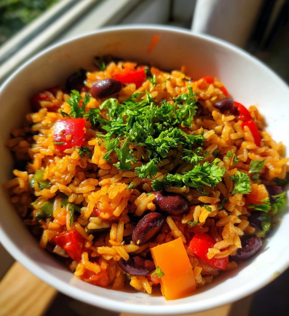 Healthy Mediterranean Rice and Beans