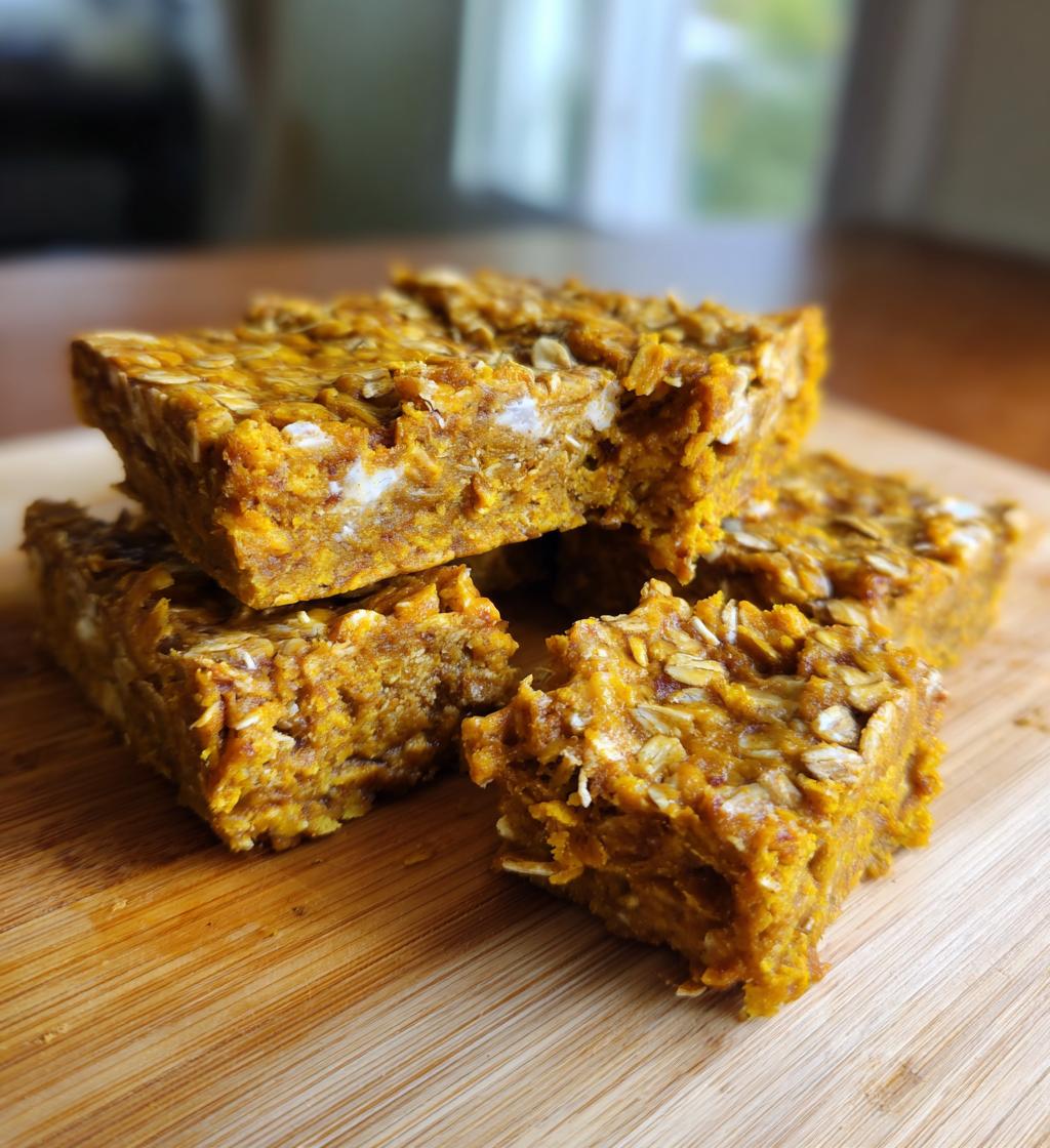 Healthy Pumpkin Oatmeal Bars - detail 1