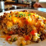 Homemade Cheesy Beef & Vegetable Casserole