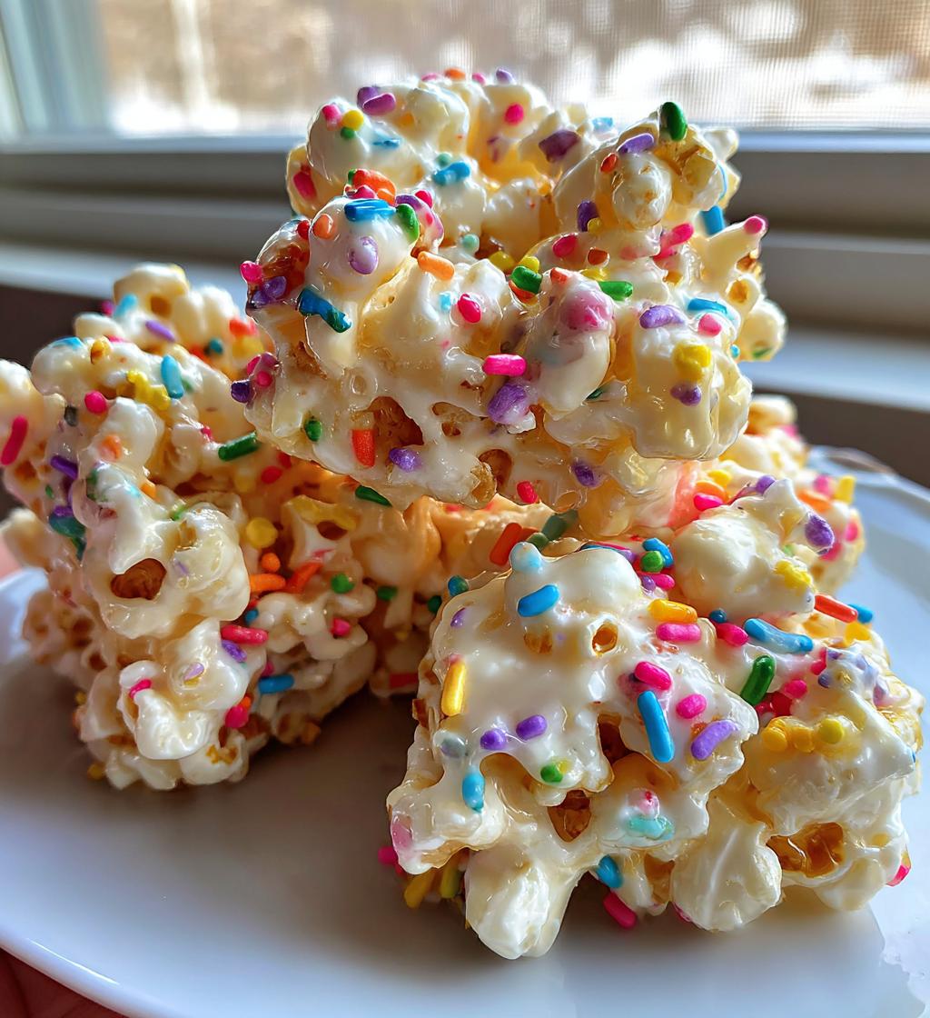 Homemade Funfetti Marshmallow Popcorn Treats - detail 1