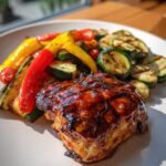 Honey Bbq Chicken Served with Grilled Veggie Medley