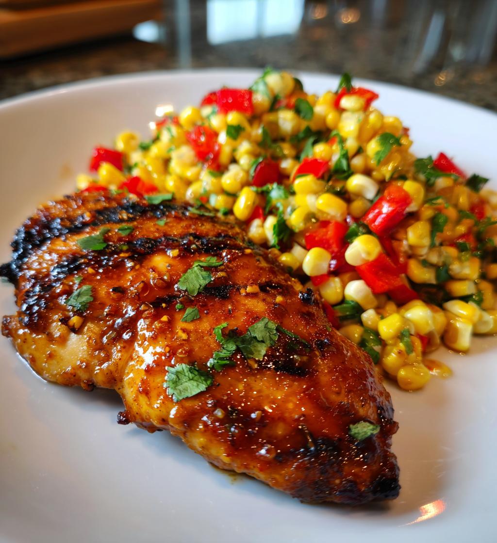Honey Bbq Chicken with Zesty Corn Salad