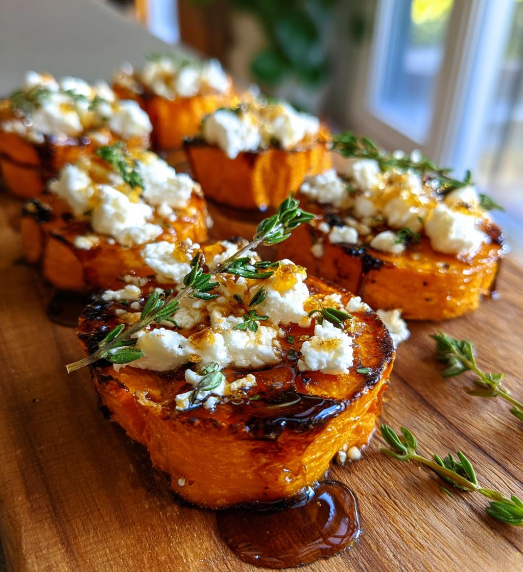 Honey Feta Sweet Potato Rounds
