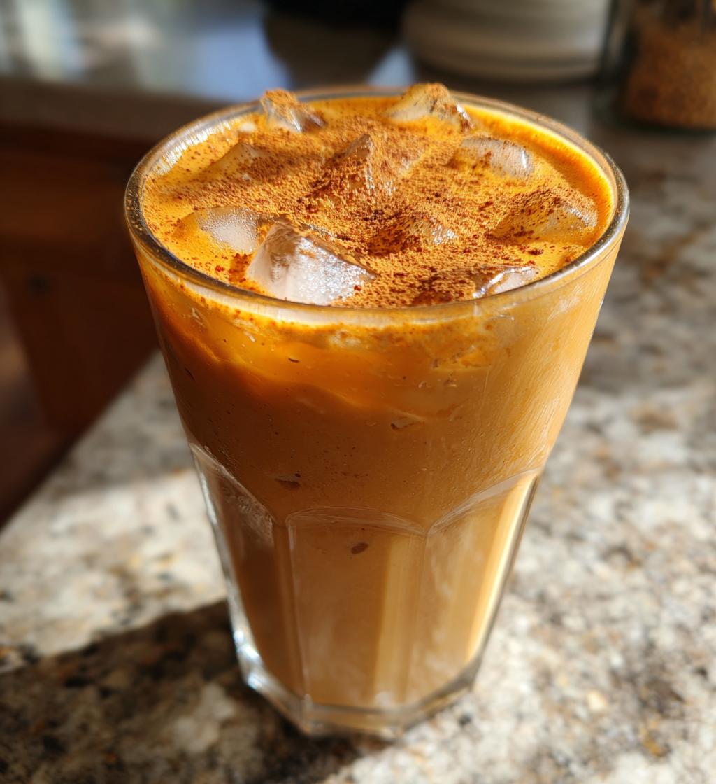 Iced Pumpkin Cream Chai Tea Latte - detail 1