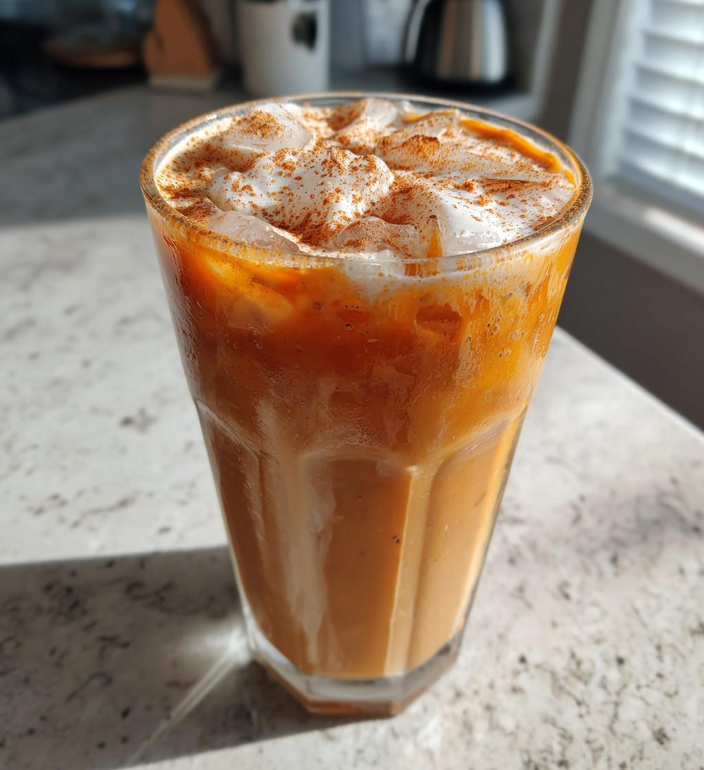 Iced Pumpkin Cream Chai Tea Latte