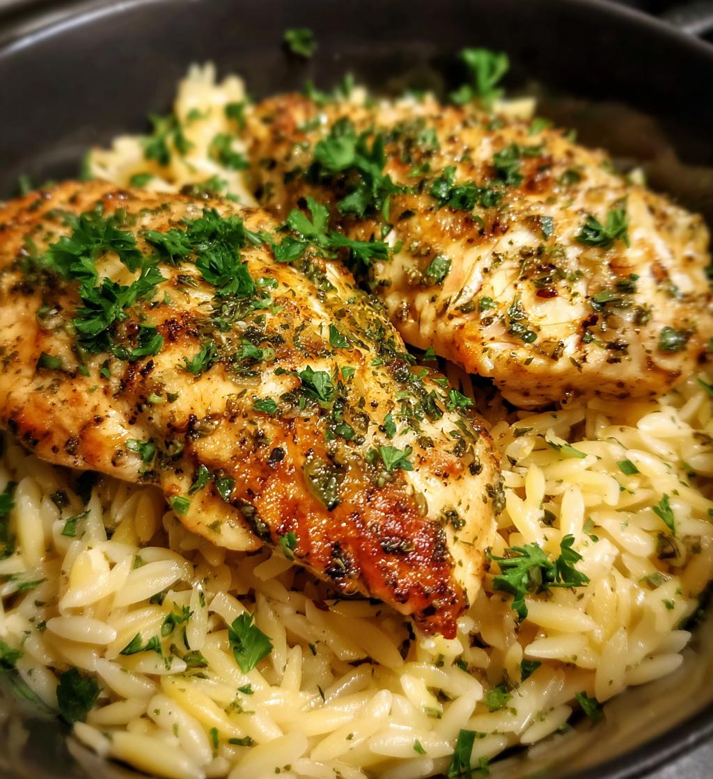 Instant Pot Lemon Herb Chicken with Orzo