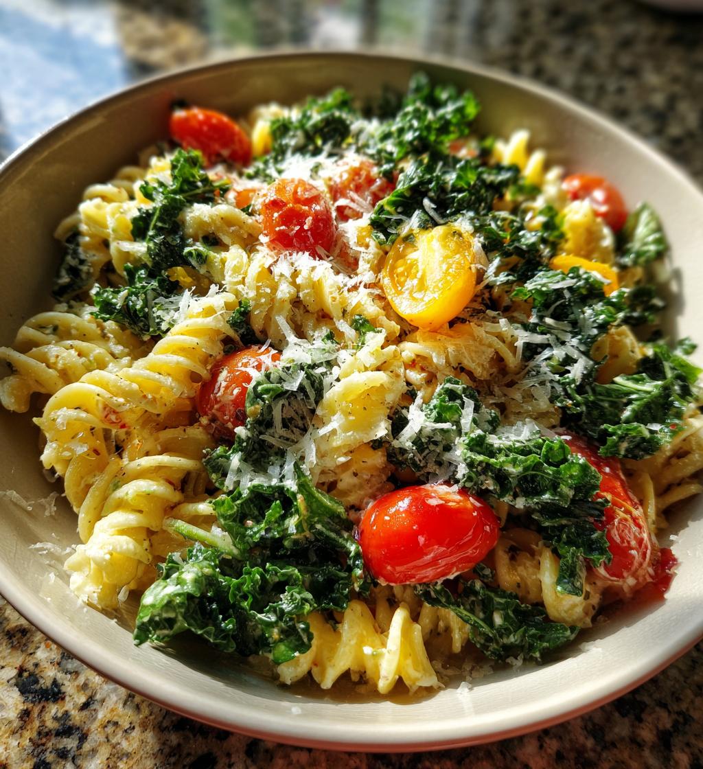 Kale Caesar Pasta Salad - detail 1