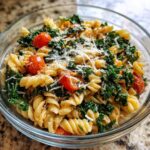 Kale Caesar Pasta Salad