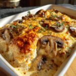 Keto Garlic Mushroom Chicken Casserole