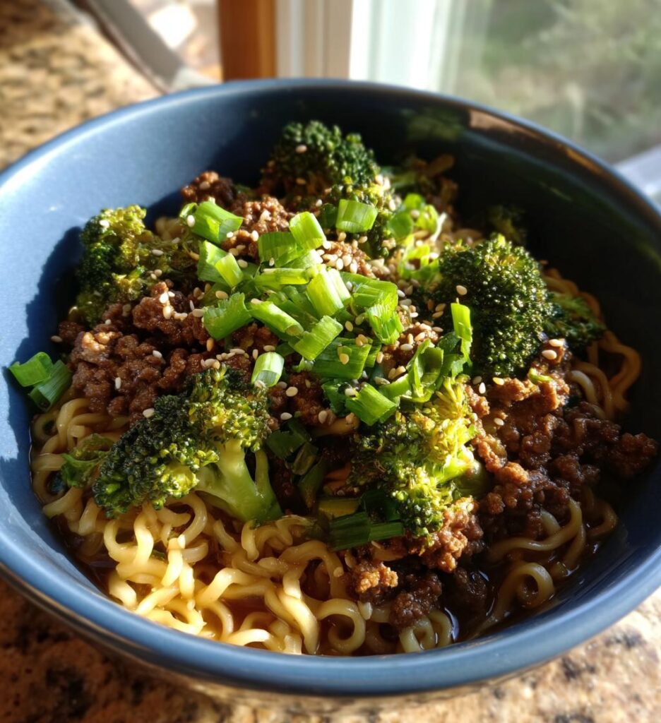 Korean Style Ground Beef Ramen