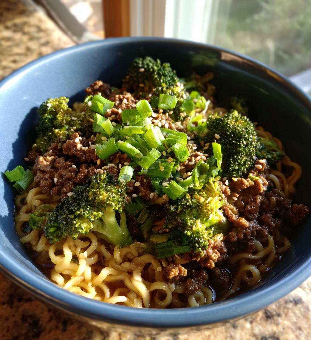 Korean Style Ground Beef Ramen