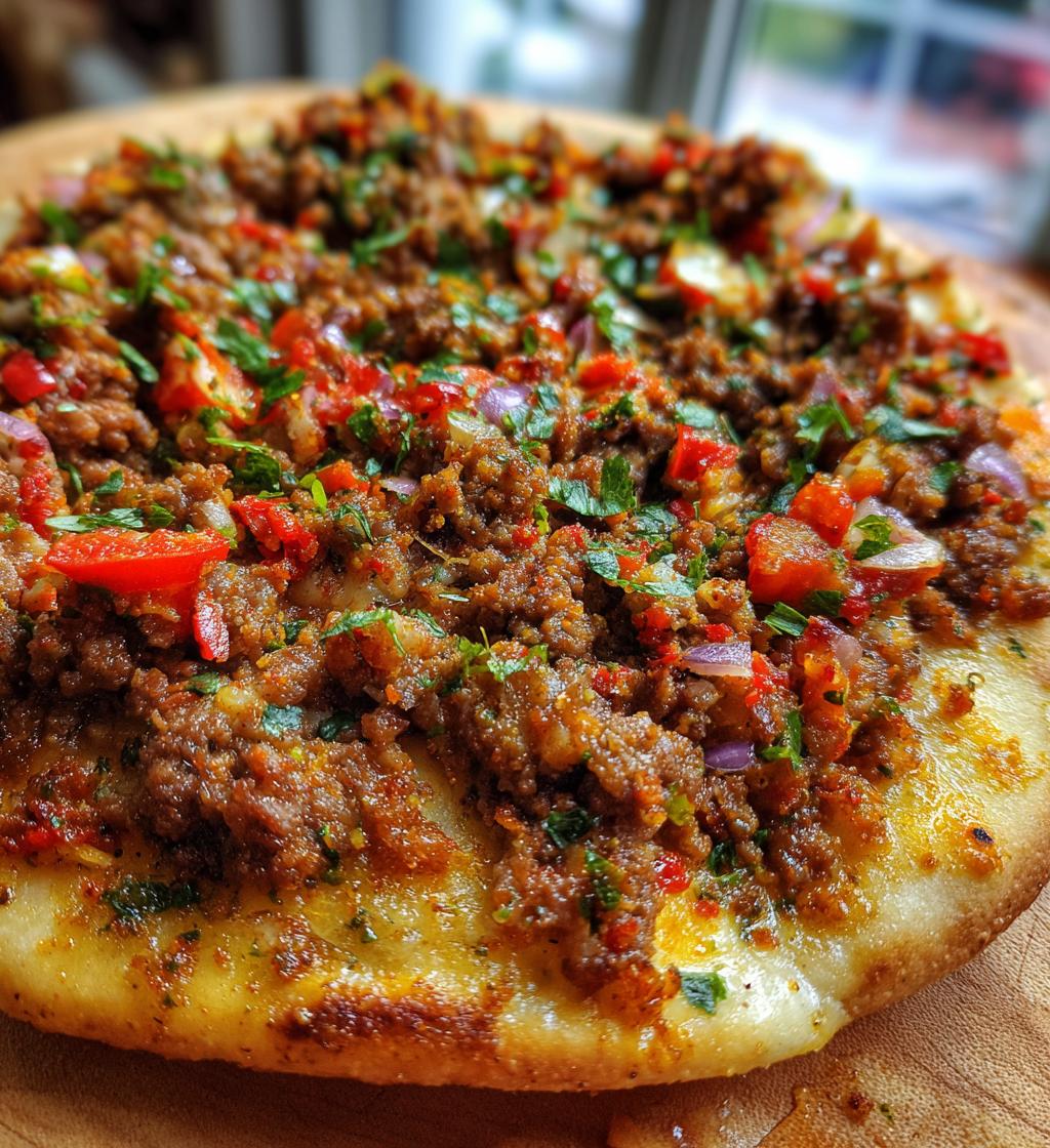 Lahmacun Turkish Pizza Flatbread - detail 1