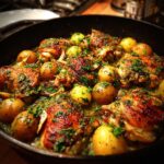Lemon Garlic Butter Chicken Potatoes Skillet
