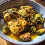 Lemon Garlic Butter Cod Bowls with Roasted Brussels Sprouts