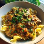 Lentil Mushroom Stroganoff