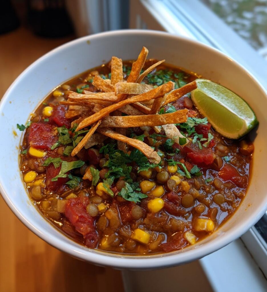 Lentil Tortilla Soup