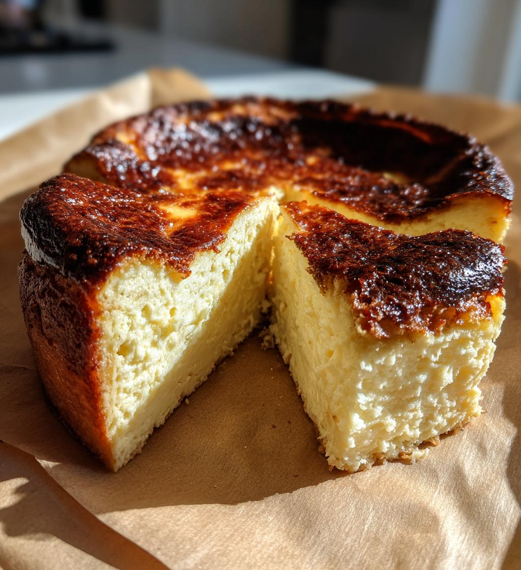 Loaf Pan Basque Cheesecake - detail 1