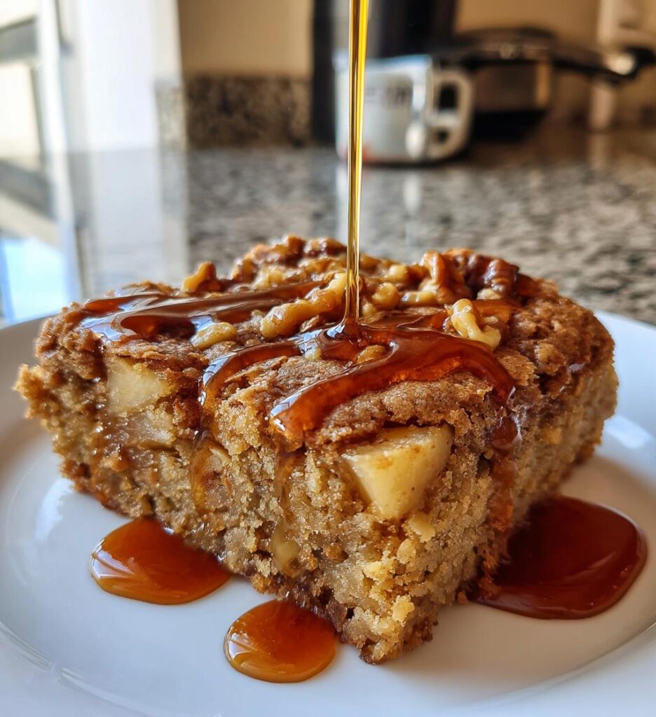 Maple Glazed Apple Blondies
