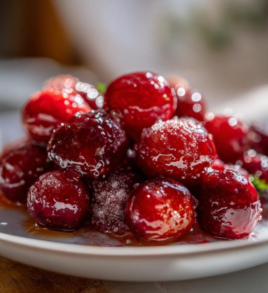 Maple Sugared Cranberries