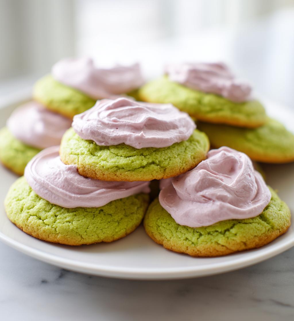 Matcha Sugar Cookies with Lavender Frosting - detail 1