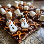 Melted Snowman Chocolate Bark