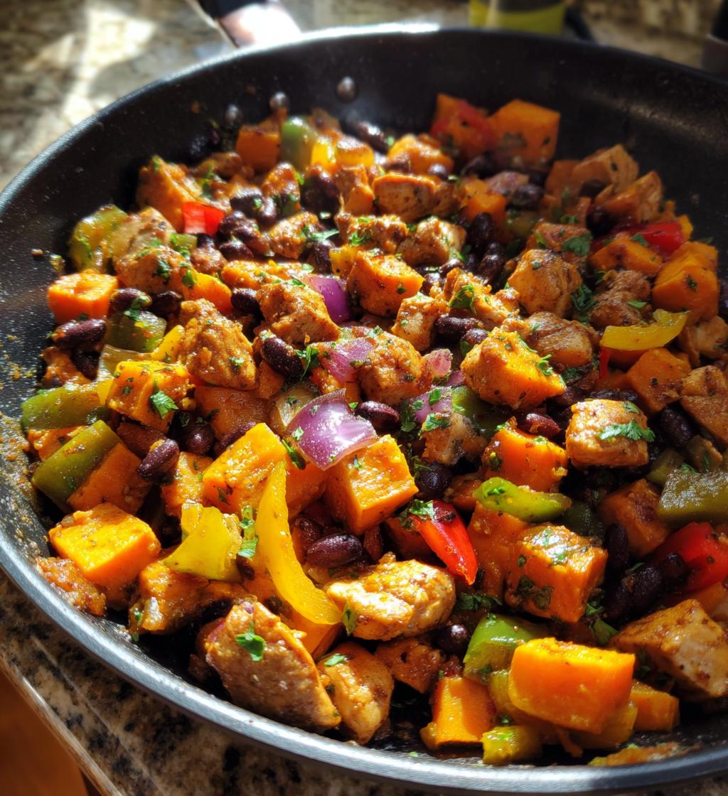 Mexican Chicken, Sweet Potato, and Black Bean Skillet - detail 1