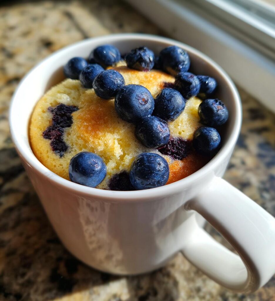 Microwave Blueberry Muffin Mug