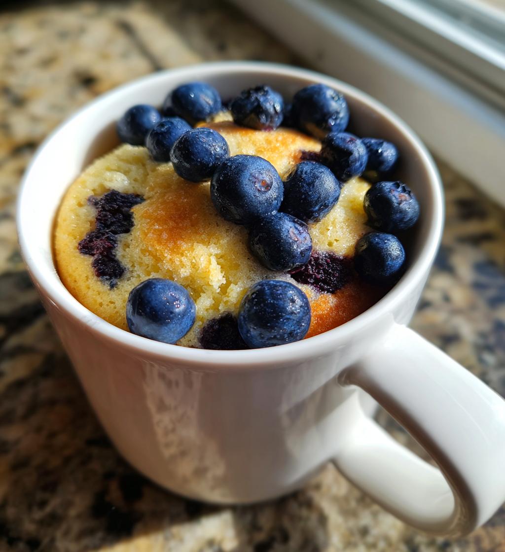 Microwave Blueberry Muffin Mug