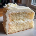 Moist White Velvet Cake With Vanilla Buttercream
