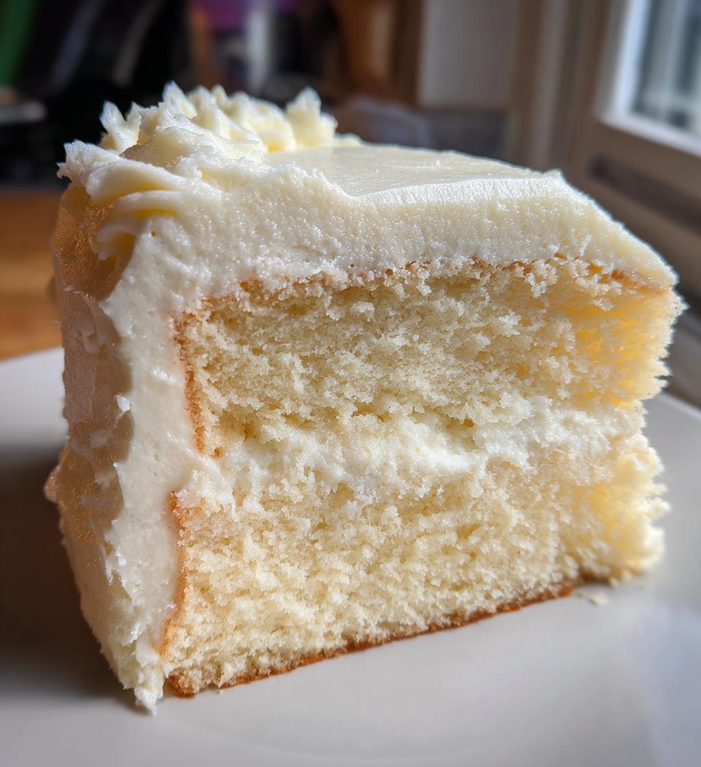 Moist White Velvet Cake With Vanilla Buttercream