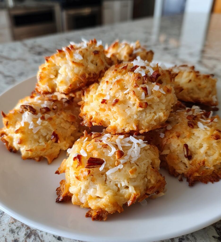 No-Bake Coconut Pecan Praline Cookies