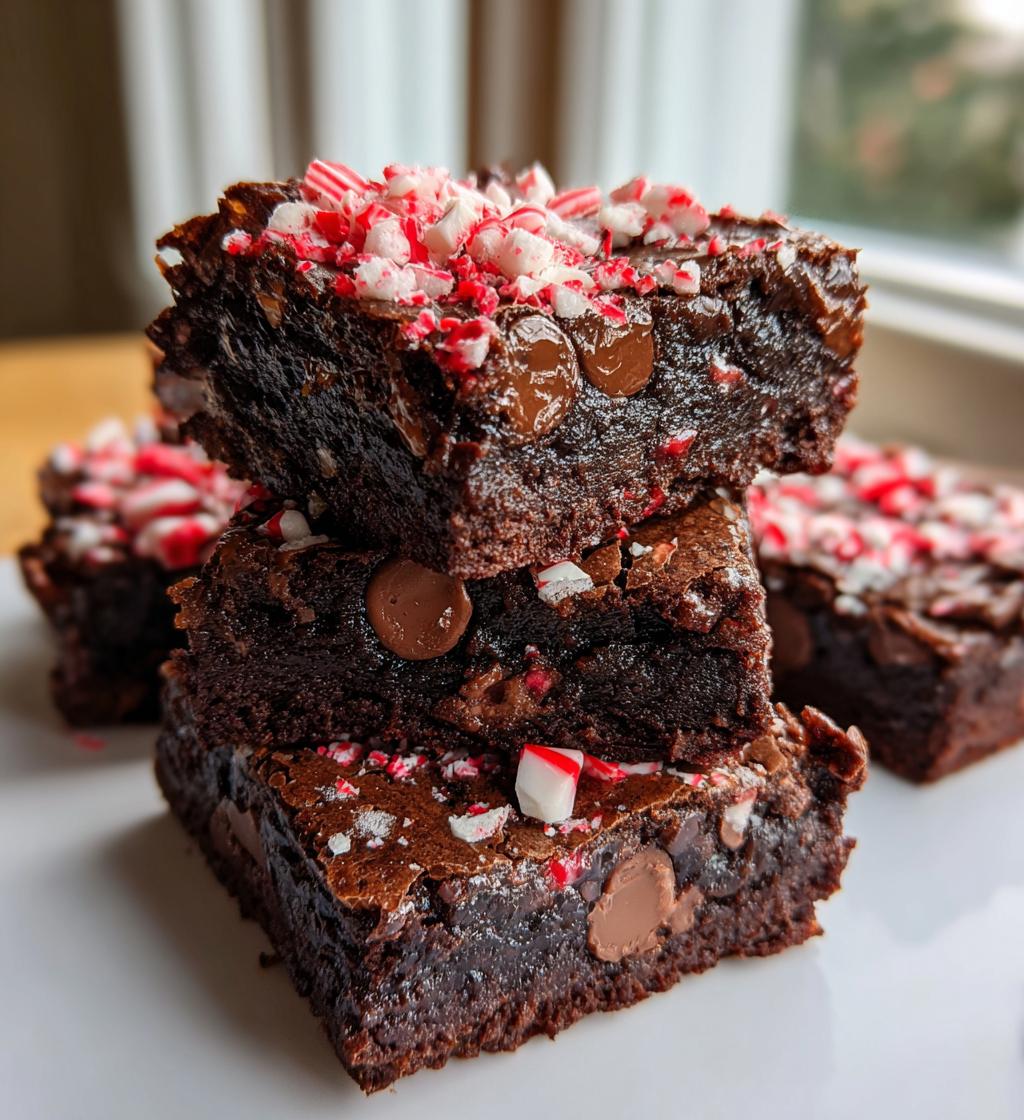 One Bowl Peppermint Brownies