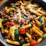 One Pan Healthy Ground Beef Pasta
