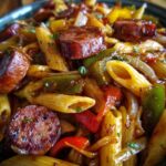 One-Skillet Spicy Honey BBQ Sausage & Pasta