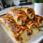 Ooey-Gooey Cheesy Garlic Chicken Wraps