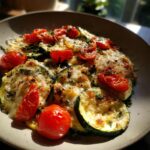 Oven Roasted Zucchini Squash and Tomatoes With Parmesan