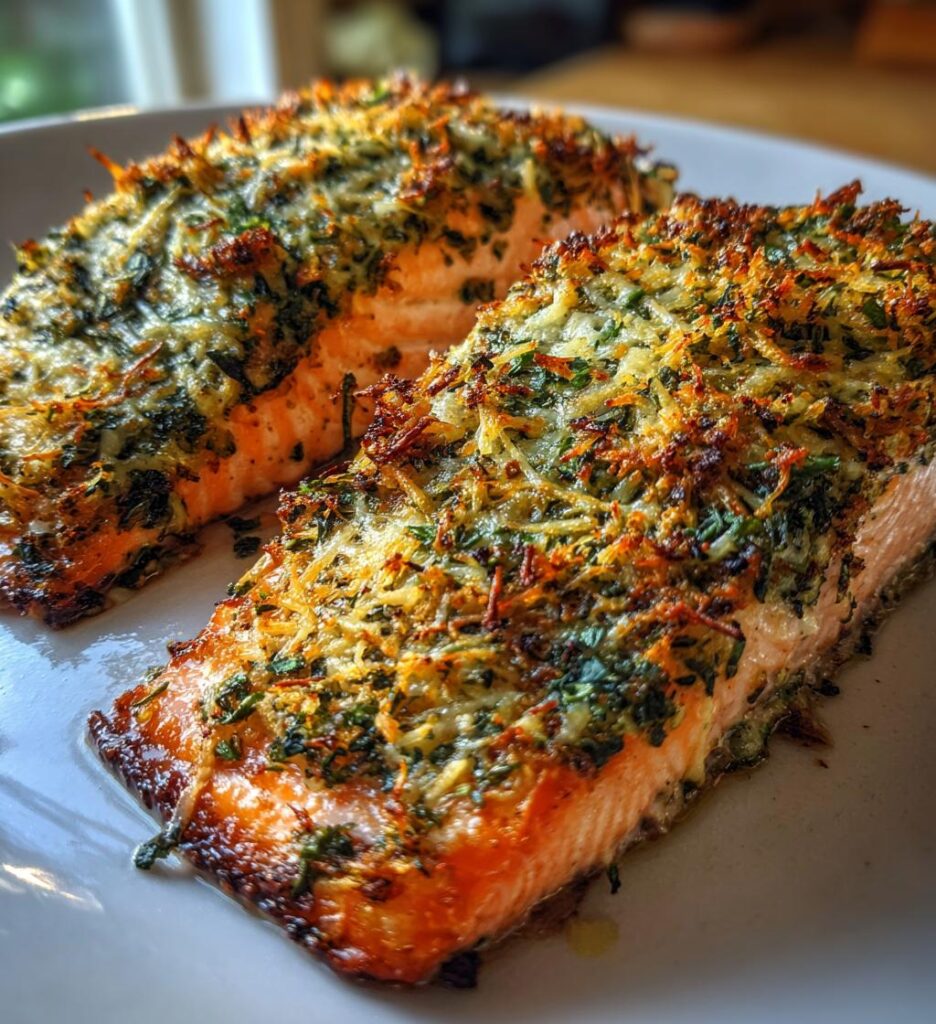 Parmesan-Basil Air Fryer Salmon