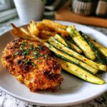 Parmesan Crusted Chicken With Zucchini Fries