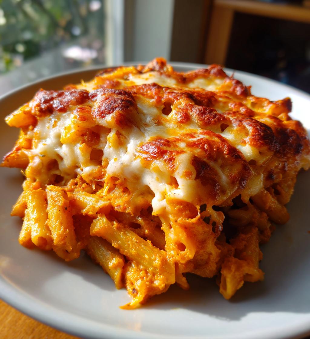 Pasta Bake with Pumpkin Tomato Sauce