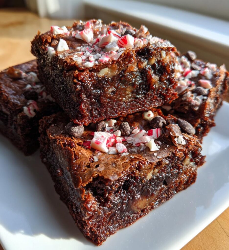 Peppermint Bark Brownies