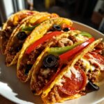 Pepperoni Pizza Tacos With Sausage Mozzarella