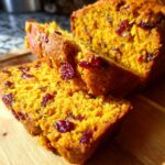 Pumpkin Bread with Cranberries and Pecans