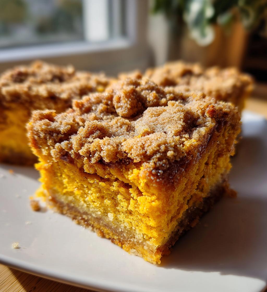 Pumpkin Coffee Cake with Crumb Topping