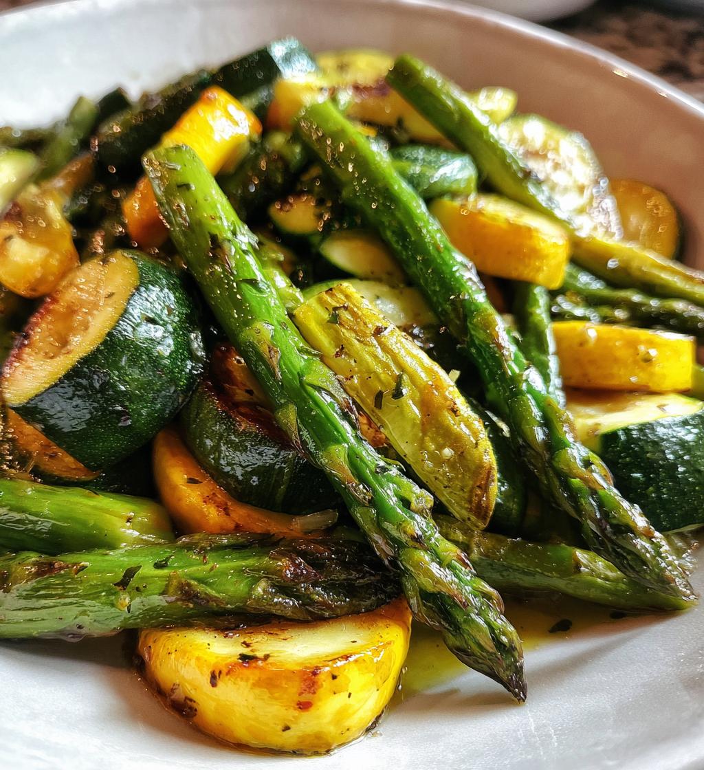 Roasted Asparagus with Zucchini and Squash - detail 1